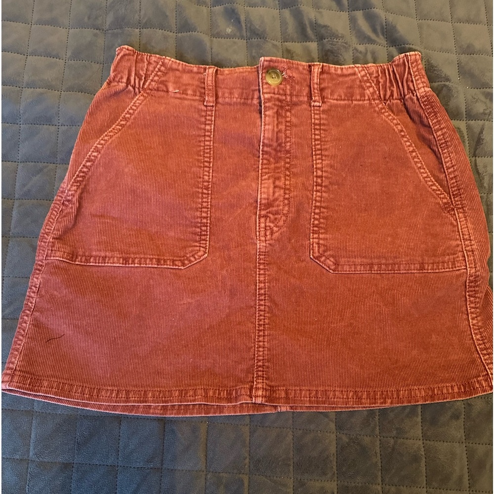 AE Corduroy red skirt. Wore only once or twice
